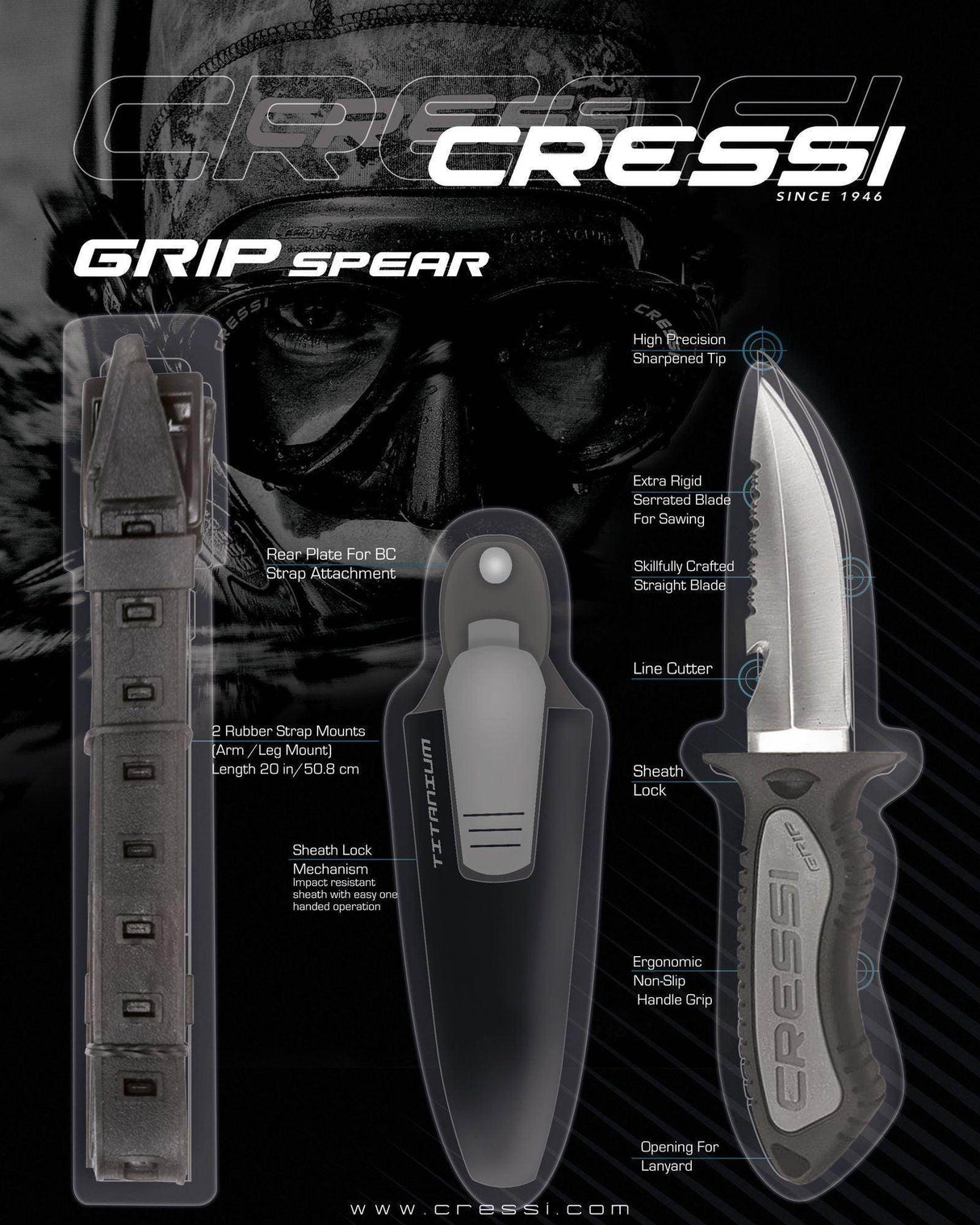 Grip Knife - Scuba Grabbers